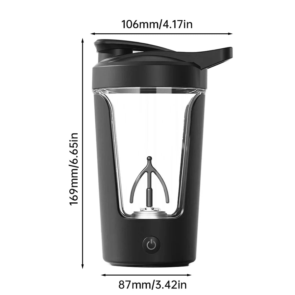 350ML Electric Protein Powder Mixing Cup - Automatic Shaker Bottle for Milk, Coffee, and Smoothies - Ideal for Gym and Outdoor Use