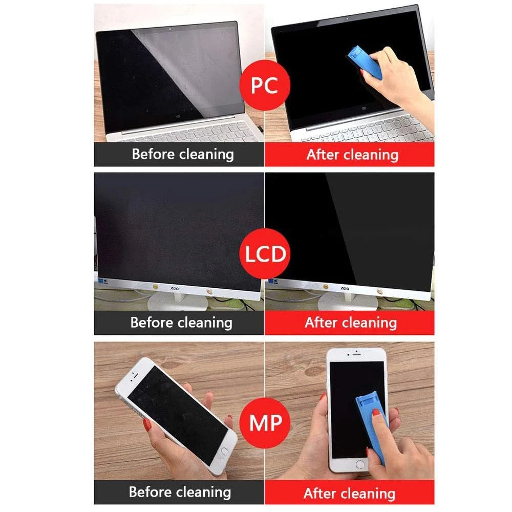 Touchscreen Cleaner with Spray and Microfiber Clothfor All Phones, Laptop and Tablet Screens