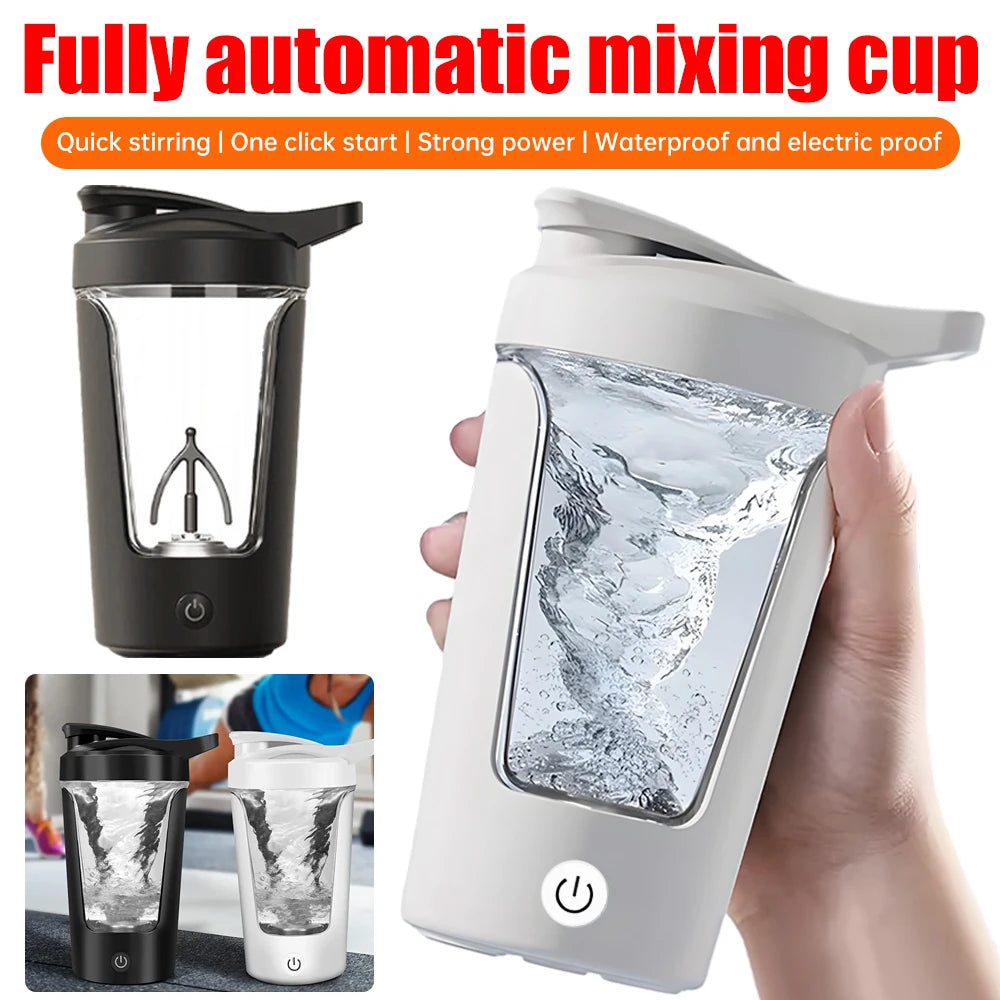 350ML Electric Protein Powder Mixing Cup - Automatic Shaker Bottle for Milk, Coffee, and Smoothies - Ideal for Gym and Outdoor Use