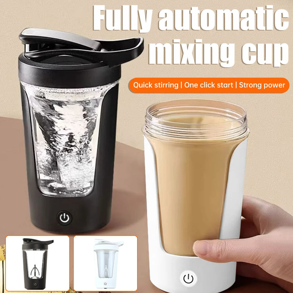 350ML Electric Protein Powder Mixing Cup - Automatic Shaker Bottle for Milk, Coffee, and Smoothies - Ideal for Gym and Outdoor Use